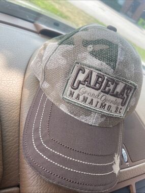 Cabela's Camouflage Baseball Cap in Olive Green and Brown